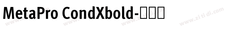 MetaPro CondXbold字体转换